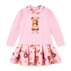 AW25 ADee MEADOW Pink Bear Print Logo Dress