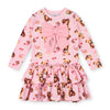 AW25 ADee LIBERTY Pink Bear Print Triple Frill Bow Dress