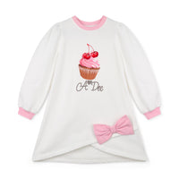 AW25 ADee MICHELLE White Cupcake Logo Bow Dress