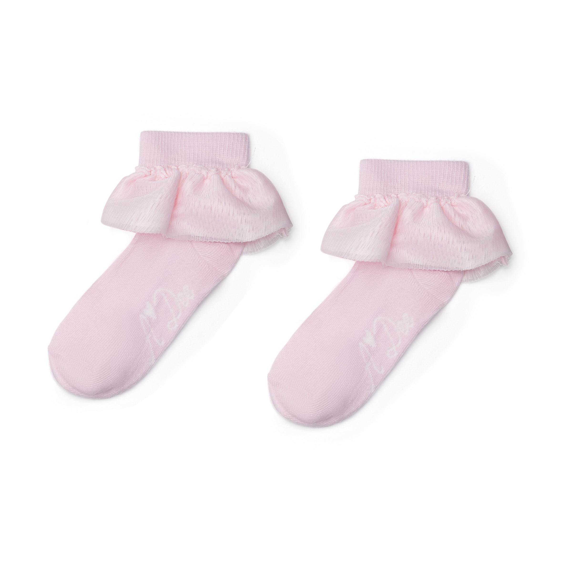 AW25 ADee LOULOU Pink Frill Ankle Socks