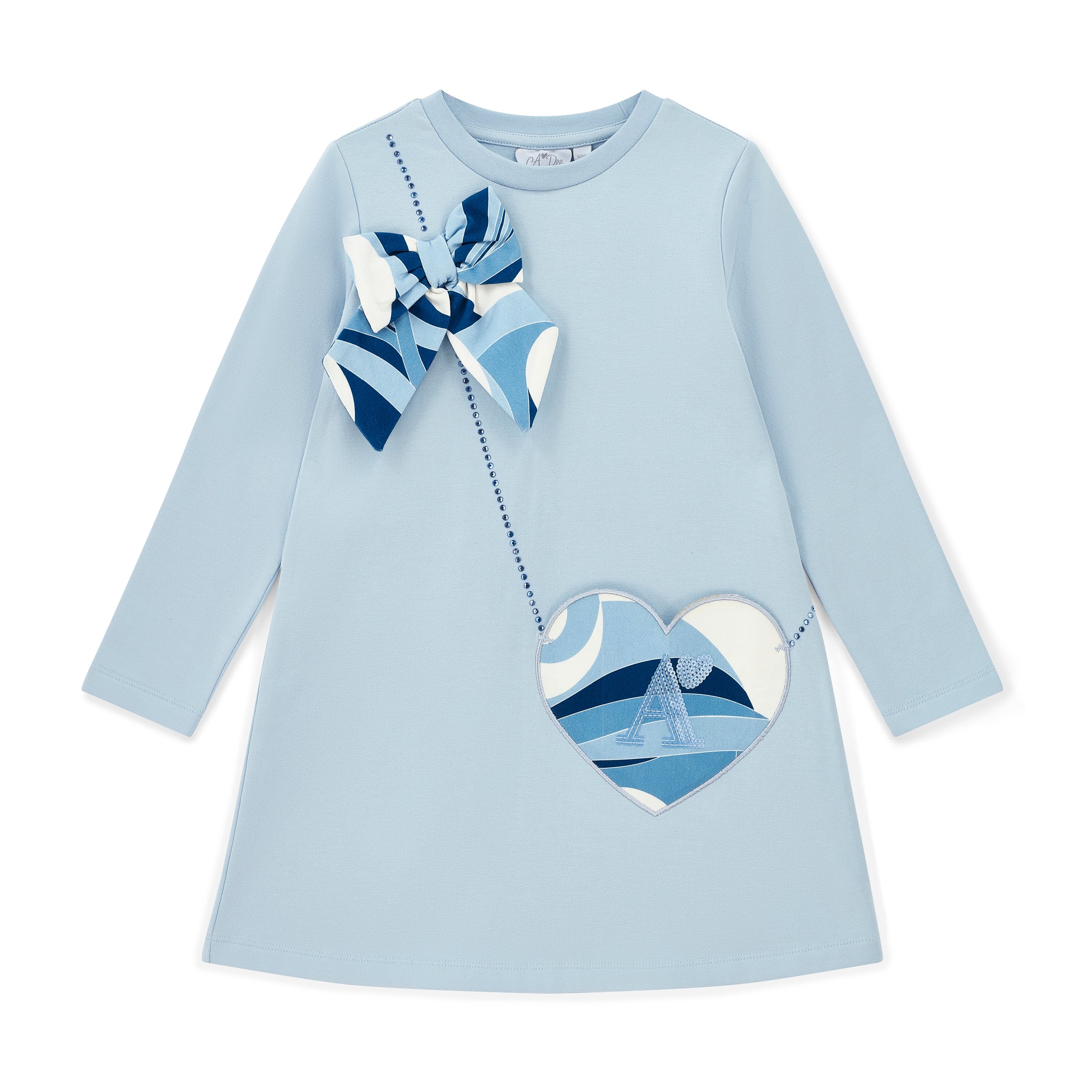 AW25 ADee LOTUS Light Blue Logo Bow Handbag Dress