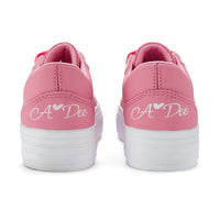 AW25 ADee PATTY Pink Ribbon Lace Platform Trainers