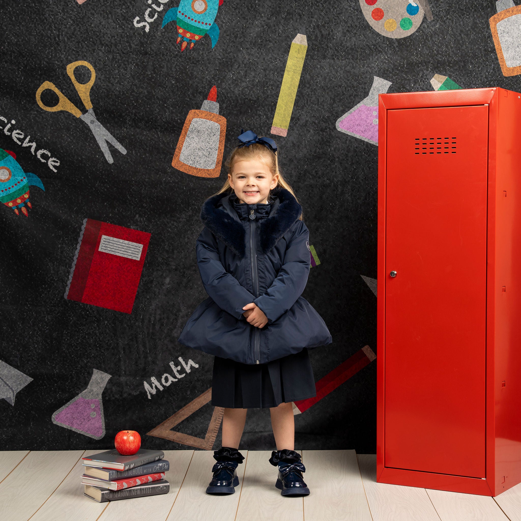 AW25 ADee AMIE Back To School Navy Blue Short Coat