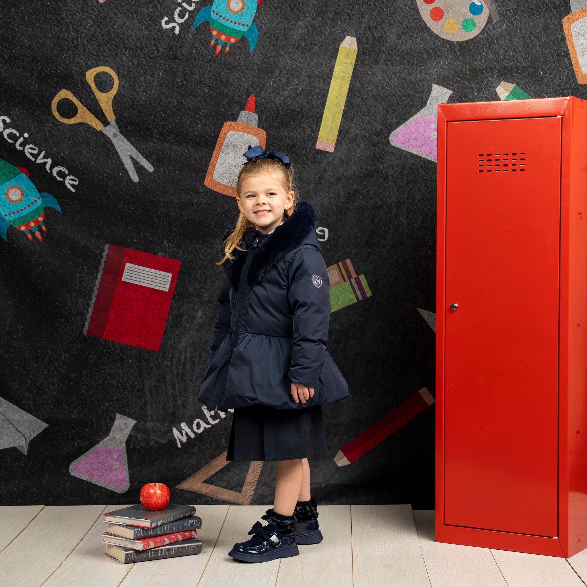 AW25 ADee AMIE Back To School Navy Blue Short Coat