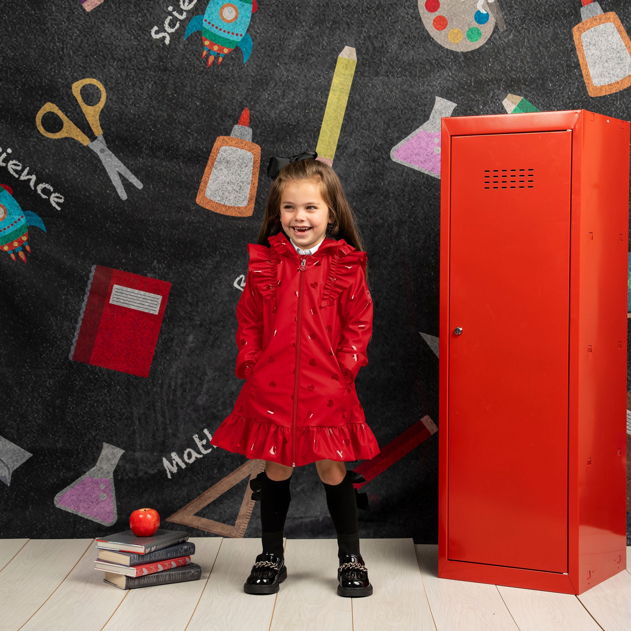 AW25 ADee STELLA Back To School Red Raincoat