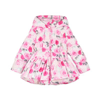 ADee Girls AVA Pink Rose Print Coat