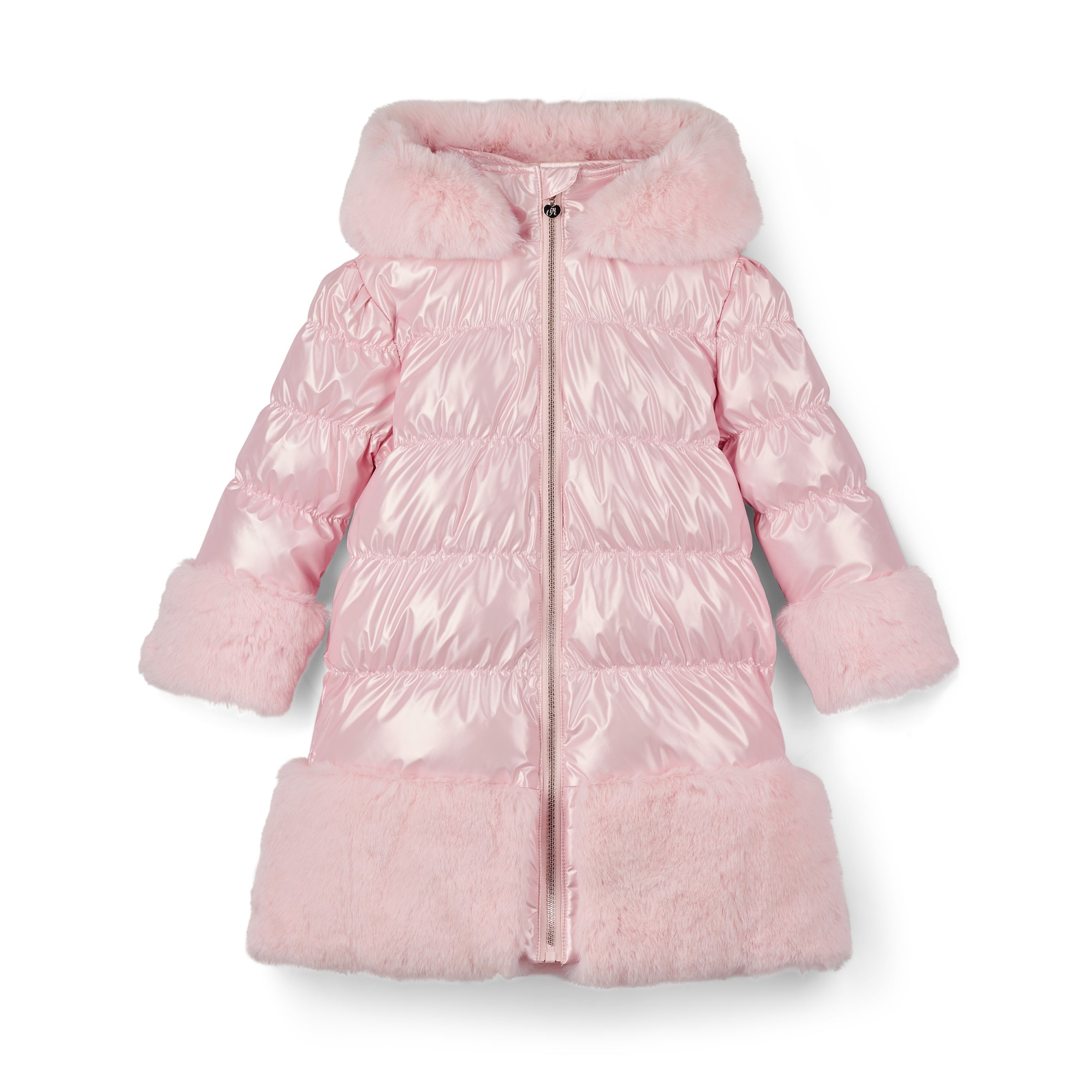 ADee Girls AURORA Pink Faux Fur Coat