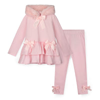 ADee Girls ALINA Pink Faux Fur Leggings Set