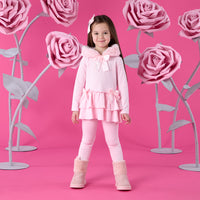 ADee Girls ALINA Pink Faux Fur Leggings Set