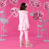 ADee Girls ALINA Pink Faux Fur Leggings Set