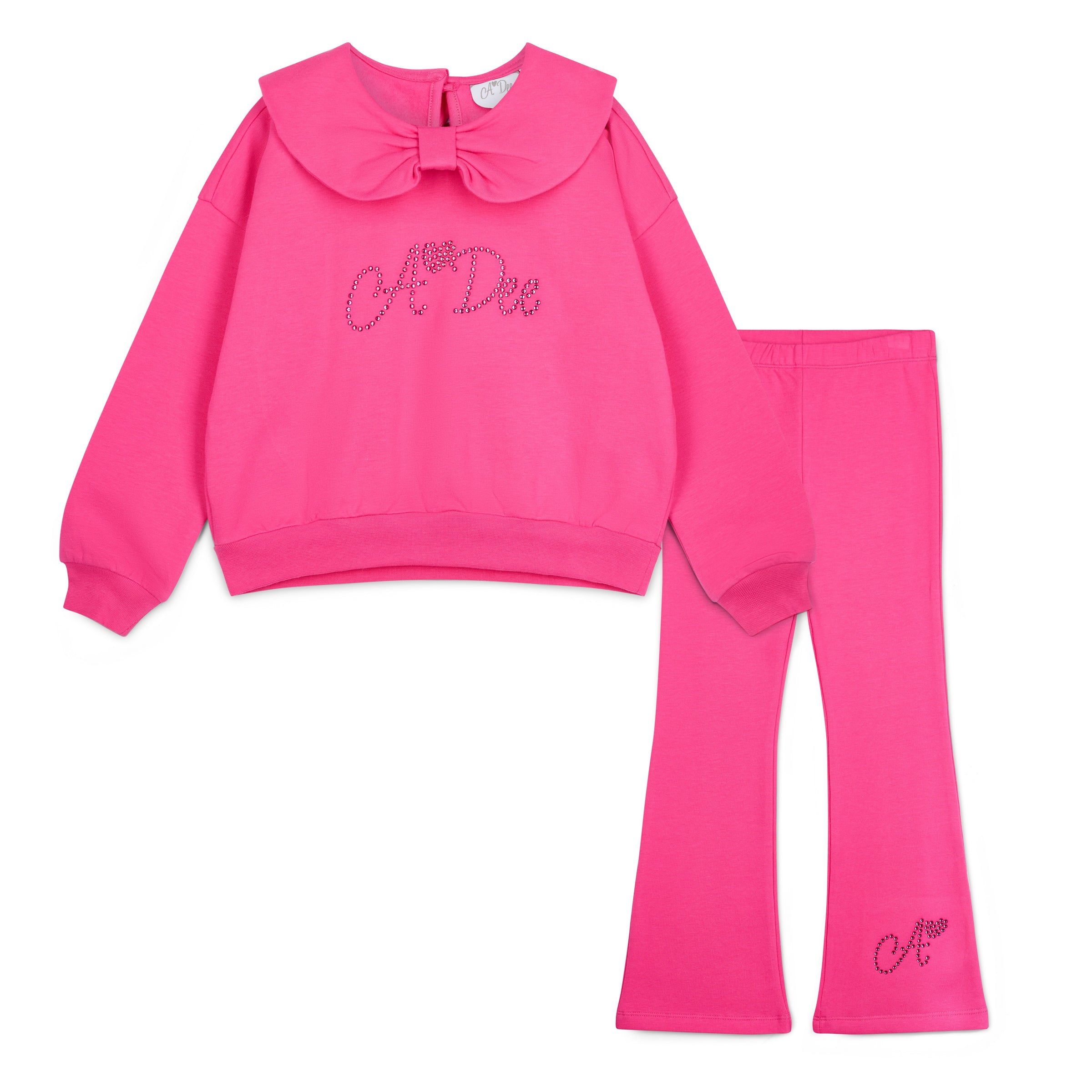 ADee Girls AMARA Pink Flared Tracksuit