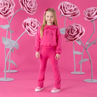 ADee Girls AMARA Pink Flared Tracksuit