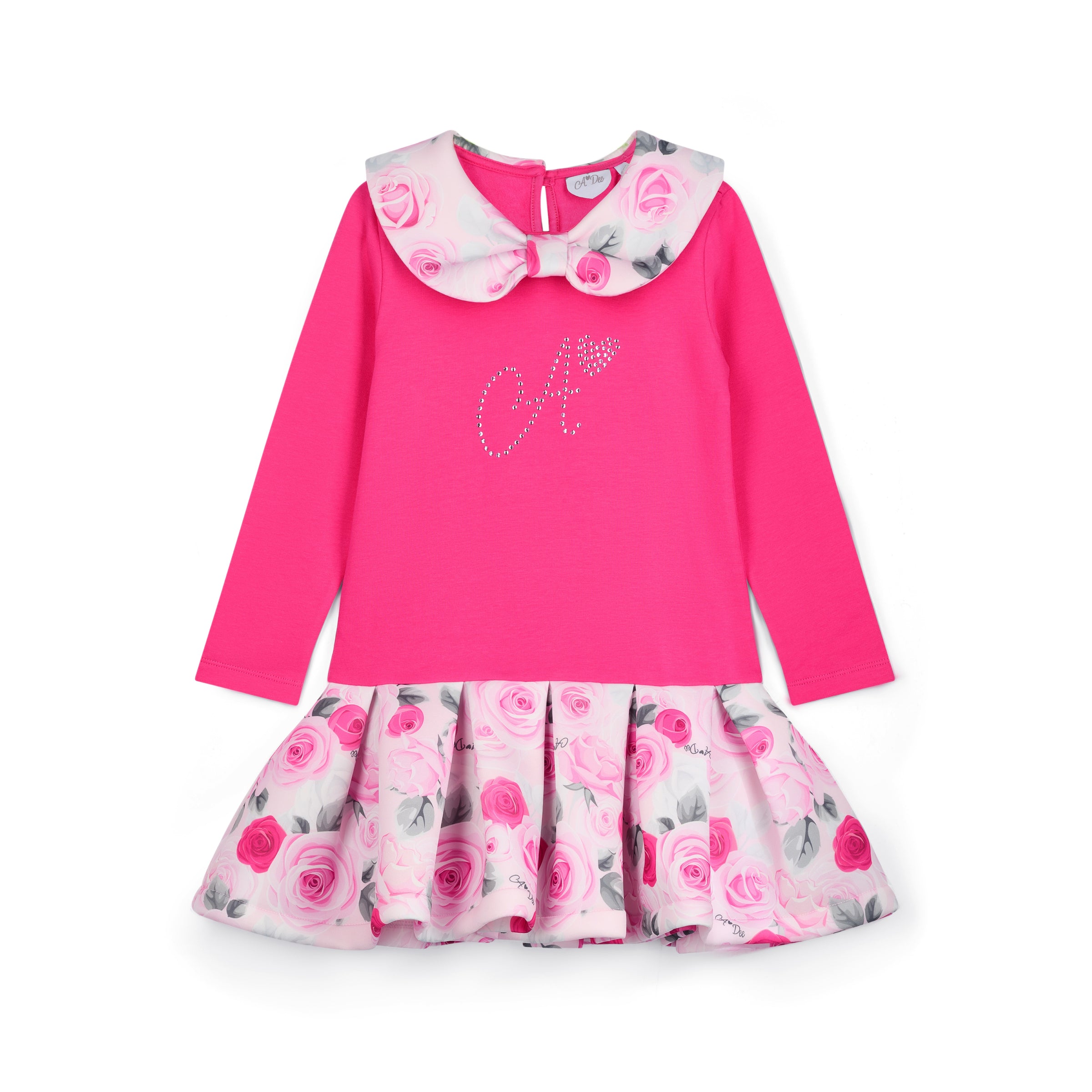 ADee Girls ASPEN Pink Rose Print Dress