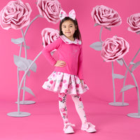 ADee Girls ASPEN Pink Rose Print Dress