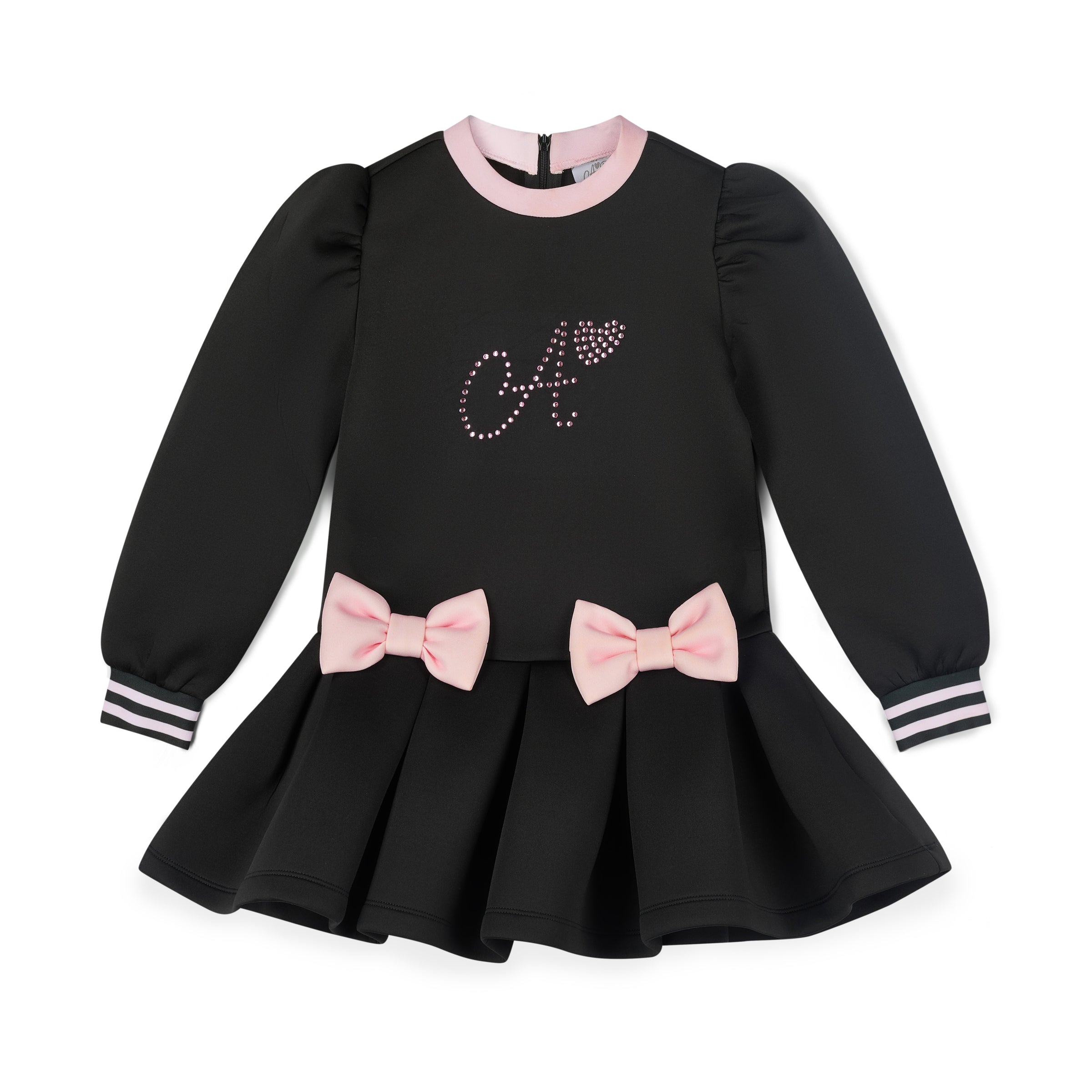 ADee Girls ALIVIA Black Bows Dress