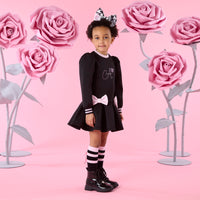 ADee Girls ALIVIA Black Bows Dress