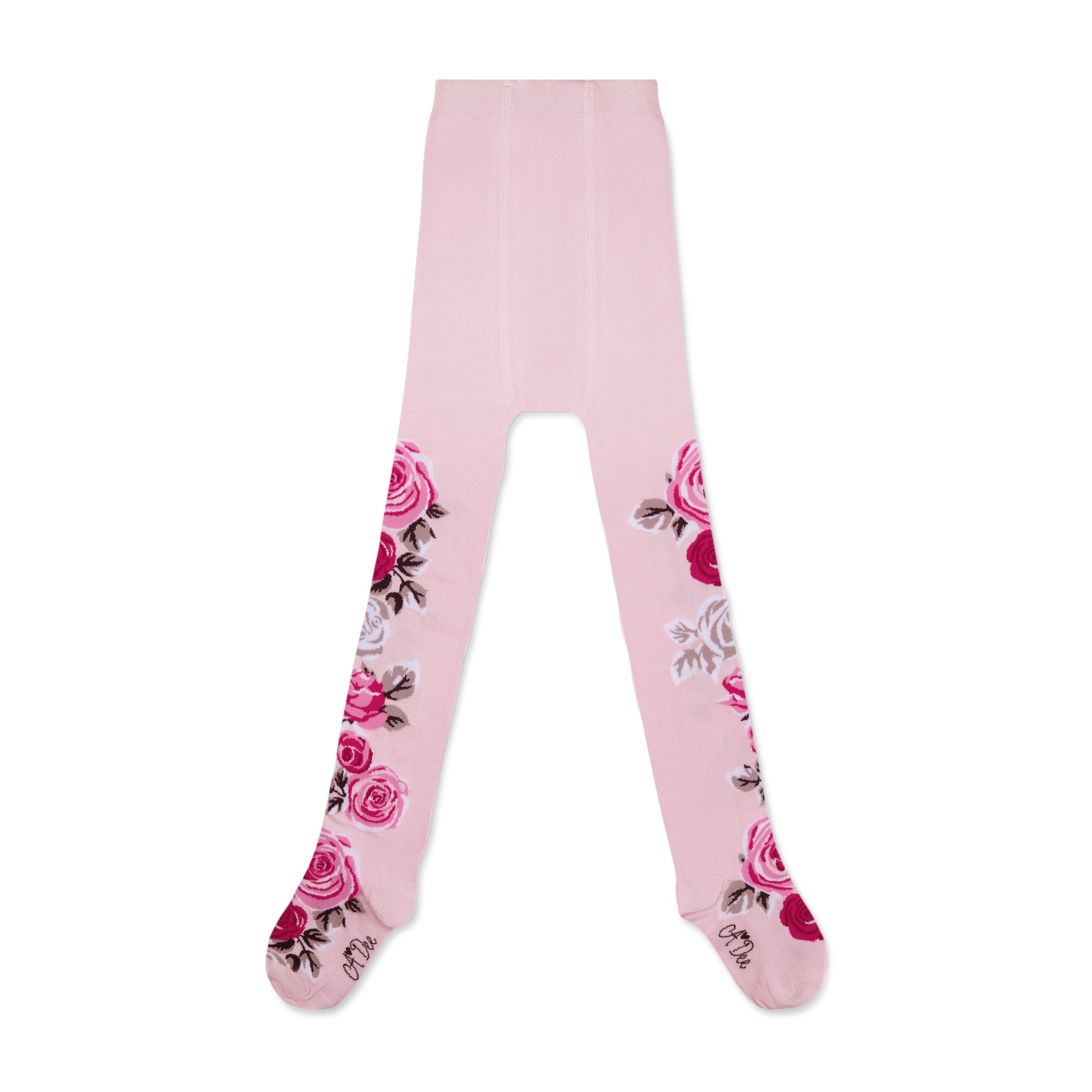 ADee Girls ARI Pink Rose Print Tights