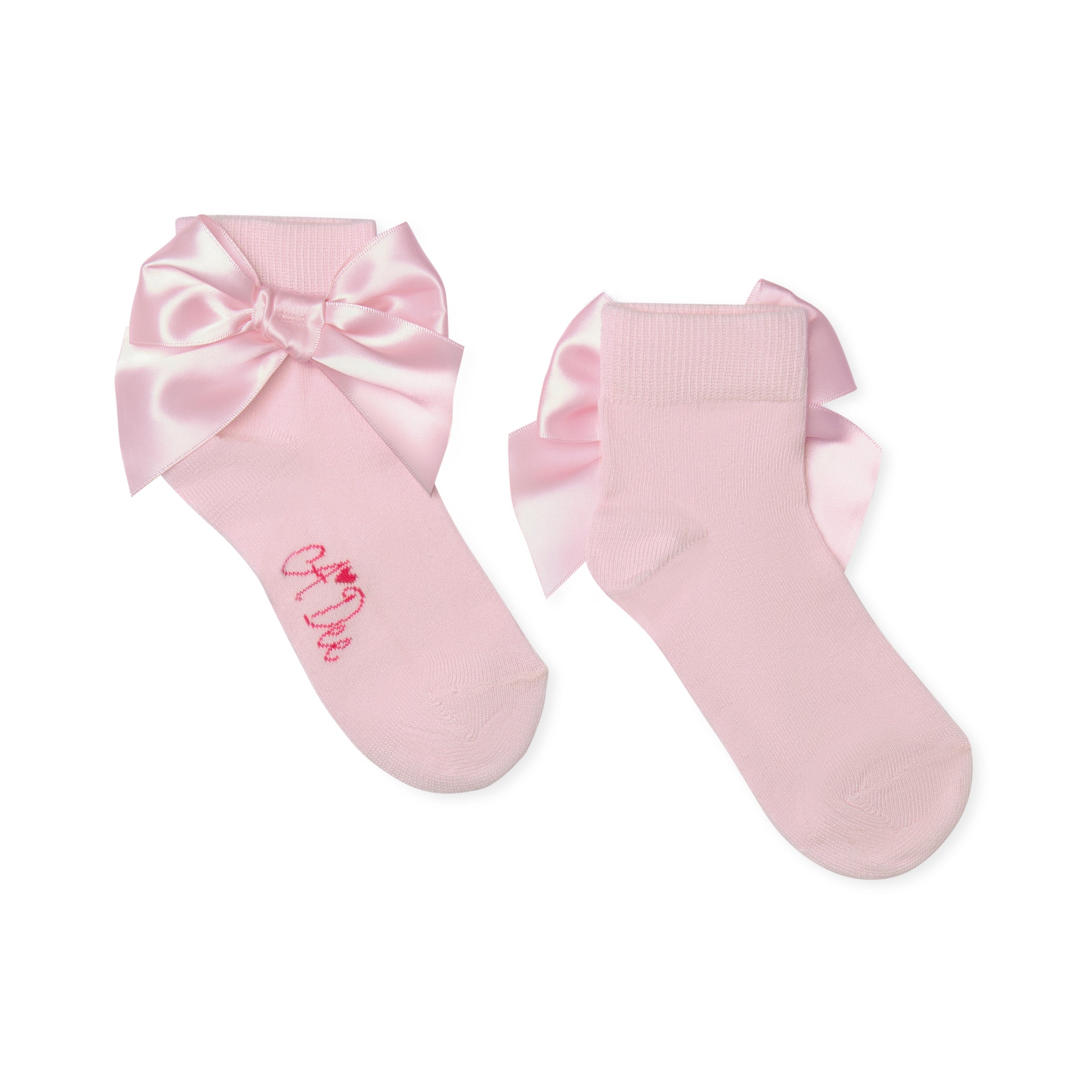 ADee Girls ALEXIS Pink Bow Ankle Socks