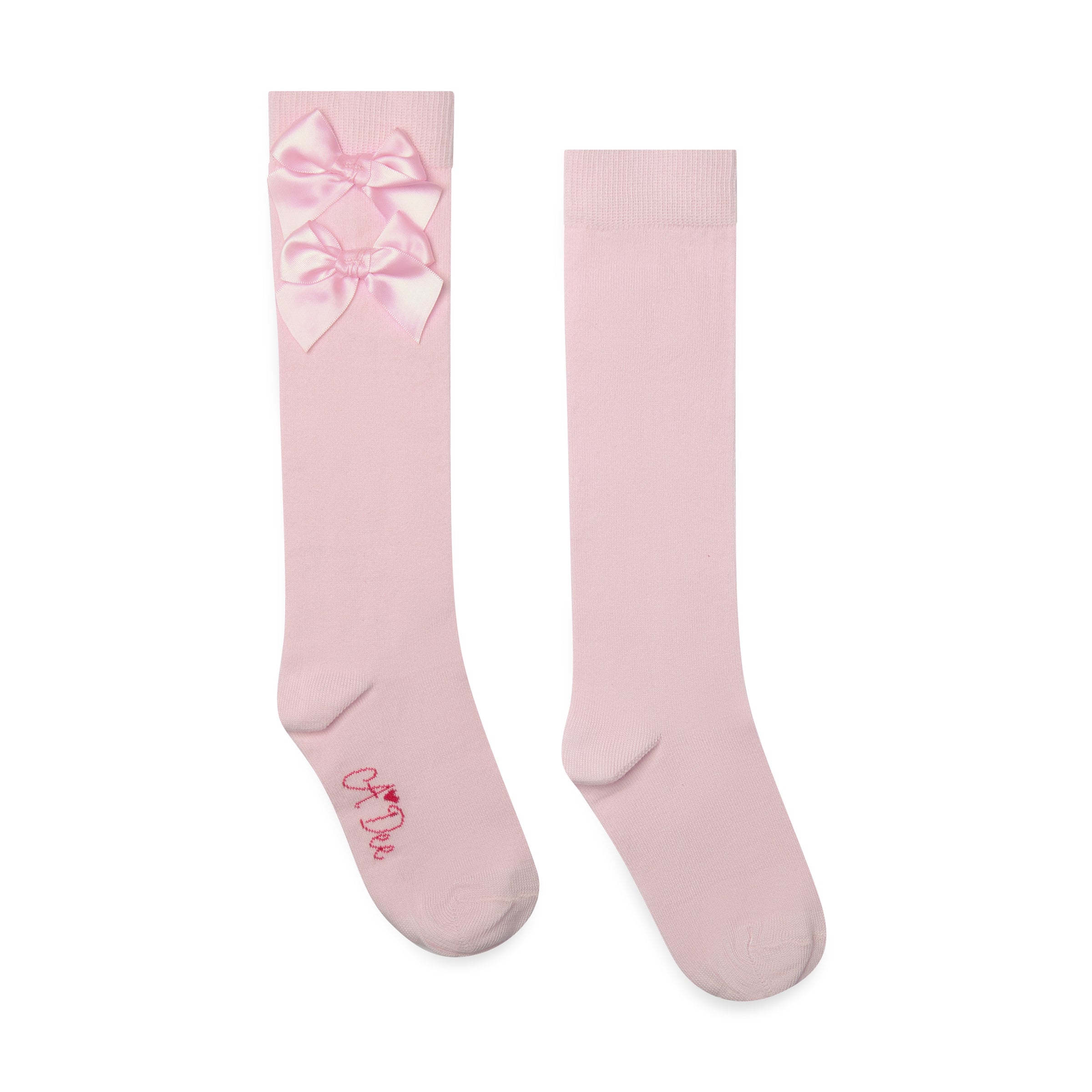 ADee Girls ARIEL Pink Bow Knee High Socks