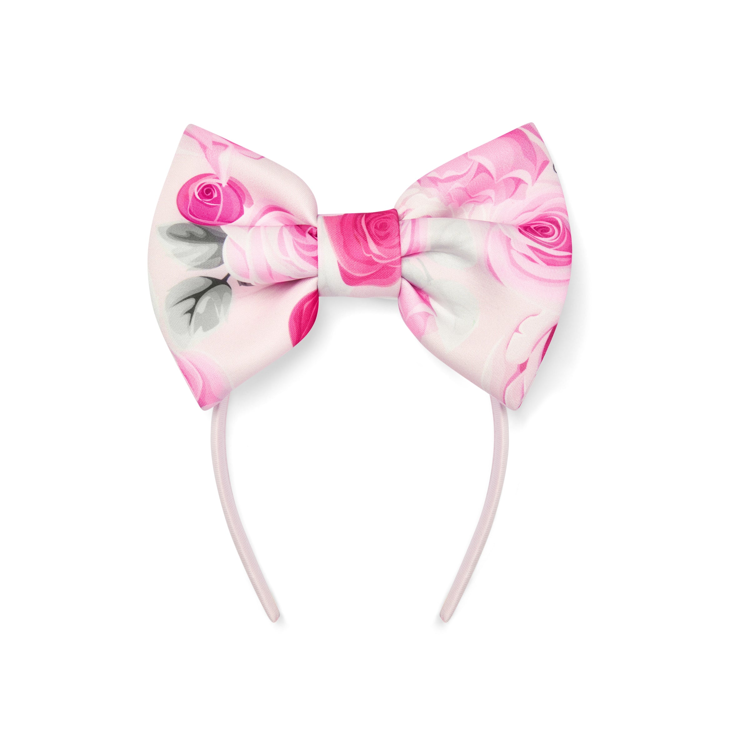 ADee Girls ALLIE Pink Rose Print Bow Headband