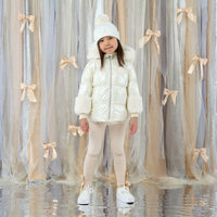 ADee Girls AVERY White Faux Fur Coat