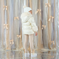 ADee Girls AVERY White Faux Fur Coat