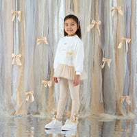 ADee Girls BONNIE White Tulle Leggings Set