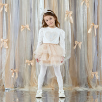 ADee Girls BLAIR White Tulle Skirt Set