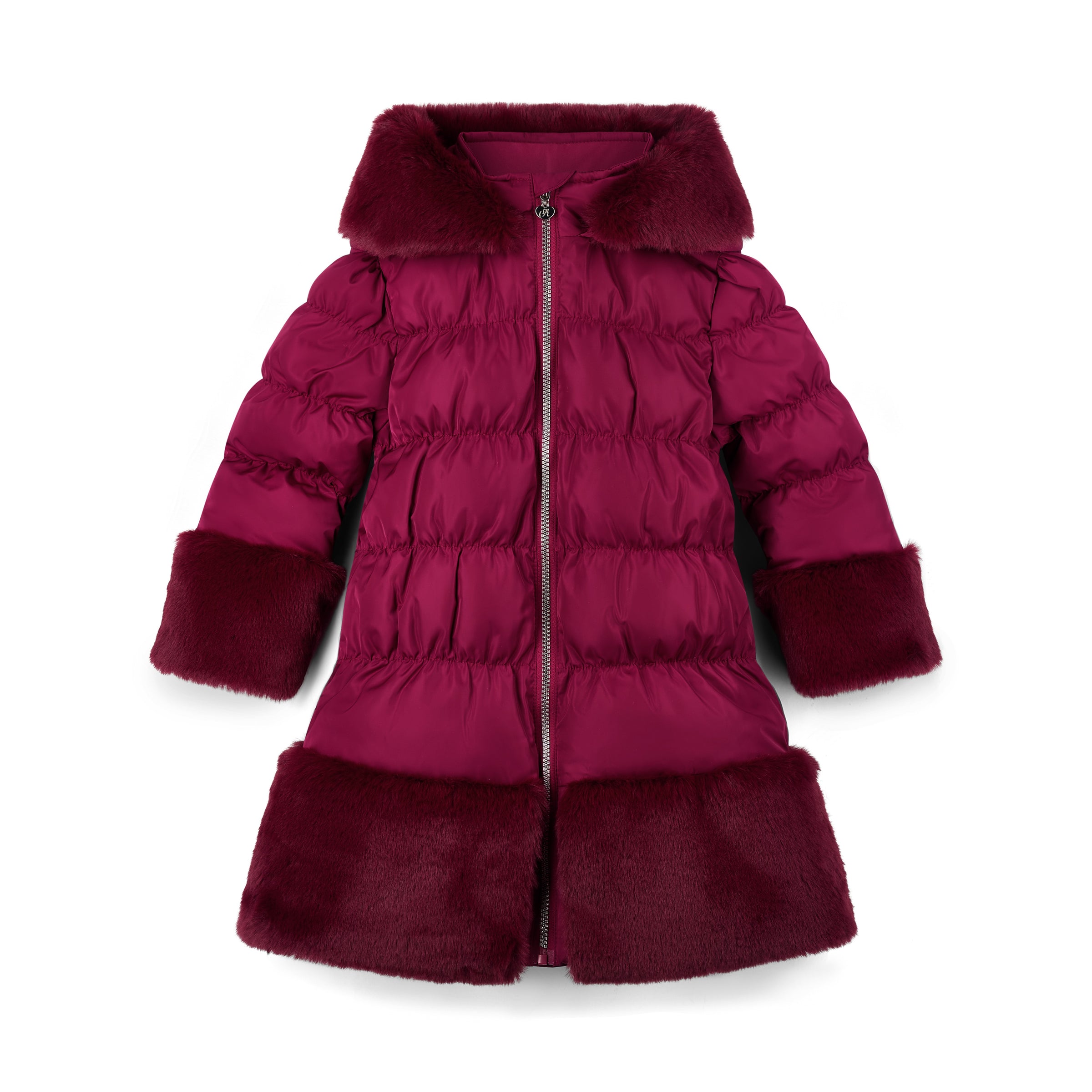 ADee Girls AURORA Red Faux Fur Coat