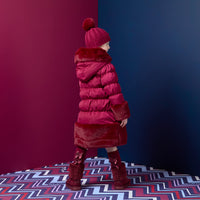 ADee Girls AURORA Red Faux Fur Coat