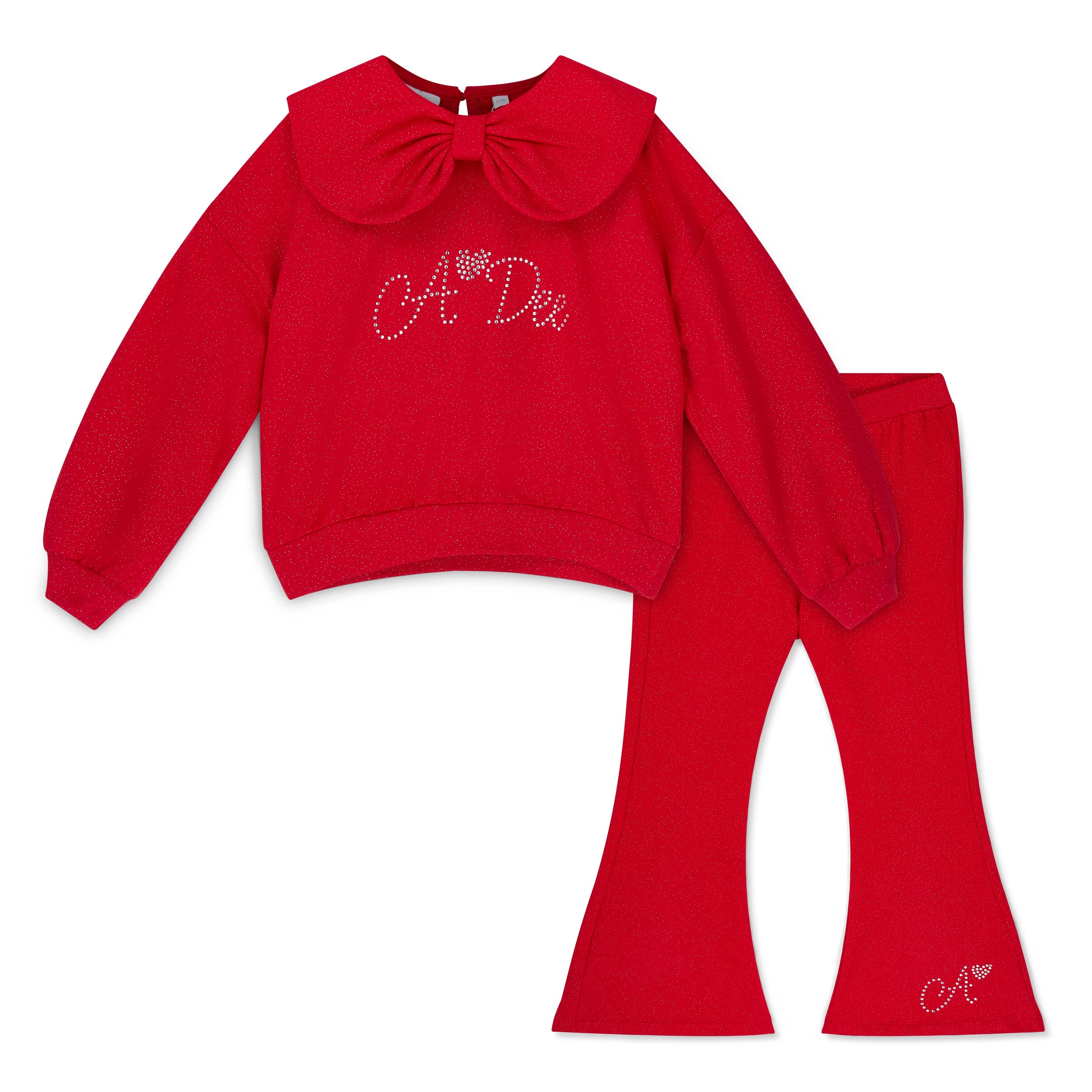 ADee Girls AMARA Red Flared Tracksuit