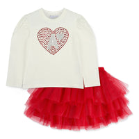 ADee Girls BLAIR Red Tulle Skirt Set