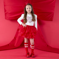 ADee Girls BLAIR Red Tulle Skirt Set