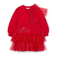 ADee Girls BRANDY Red Tulle Bow Dress
