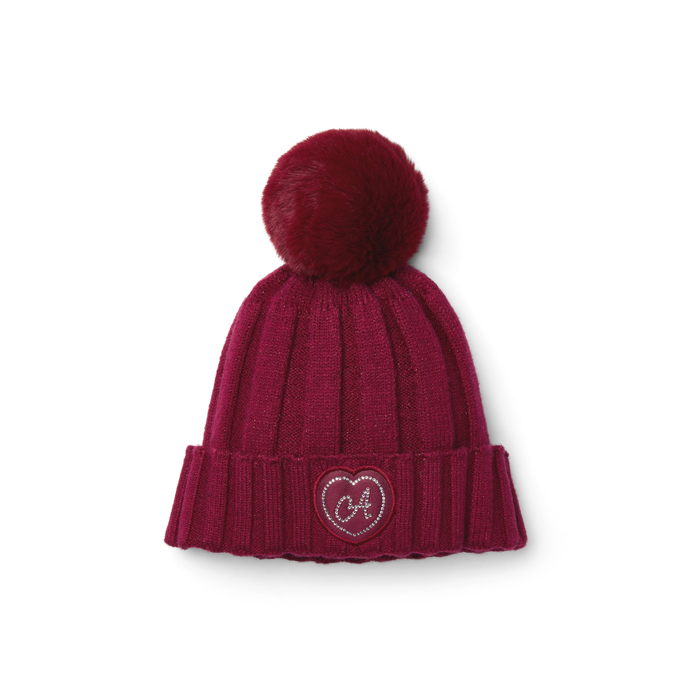 ADee Girls BOBBIE Red Pom Pom Hat