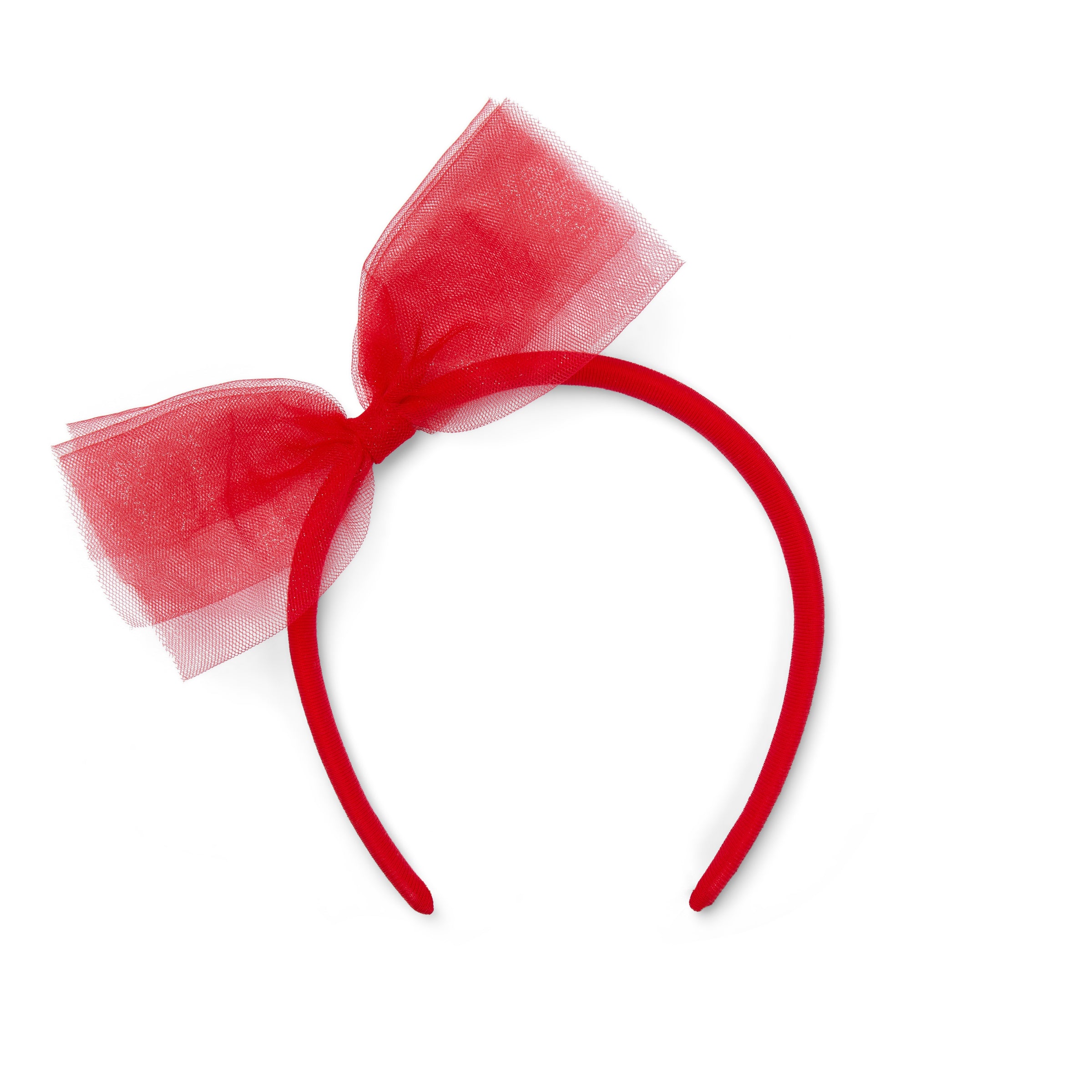 ADee Girls BRYNN Red Tulle Bow Headband