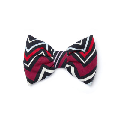 ADee Girls BRIANNA Navy Chevron Print Bow Hair Clip