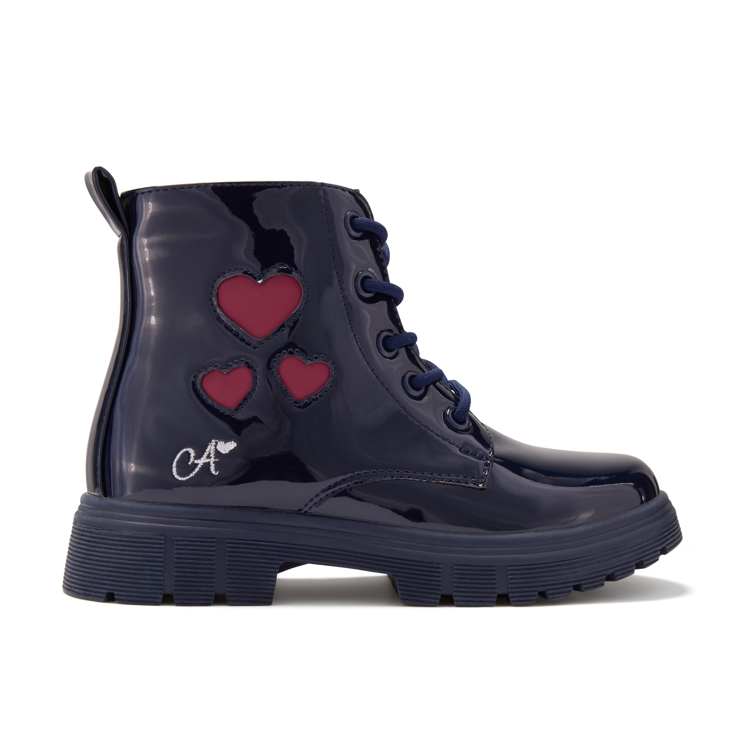 ADee Girls AMORE Navy Heart Boots