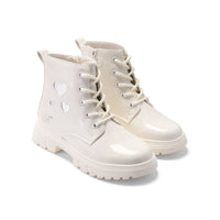 ADee Girls AMORE White Heart Boots