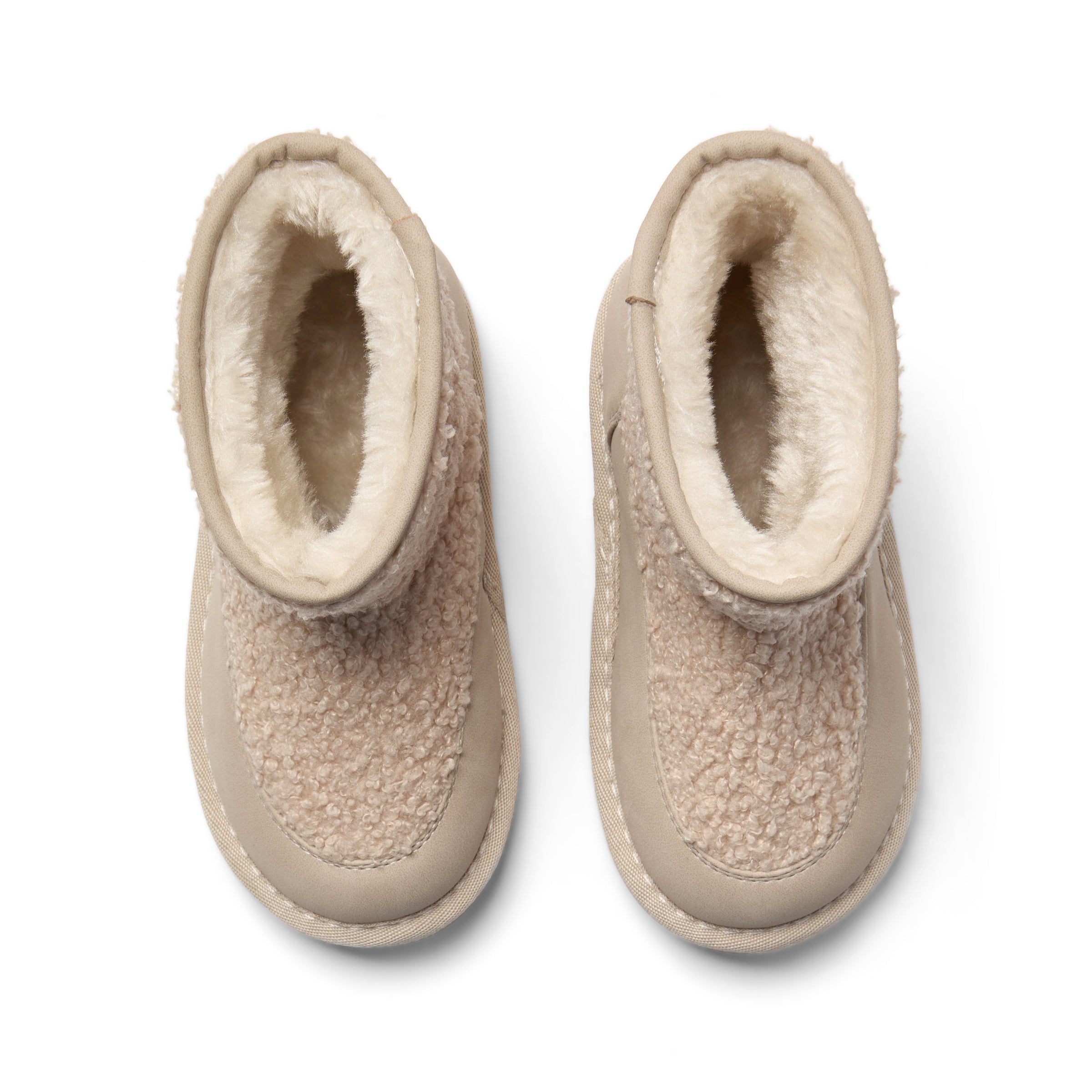 ADee Girls TEDDIE Beige Boucle Boots