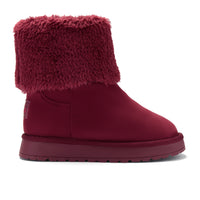 ADee Girls FLUFFIE Red Faux Fur Trim Boots