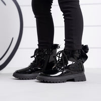 ADee Girls SELENE Black School Boots