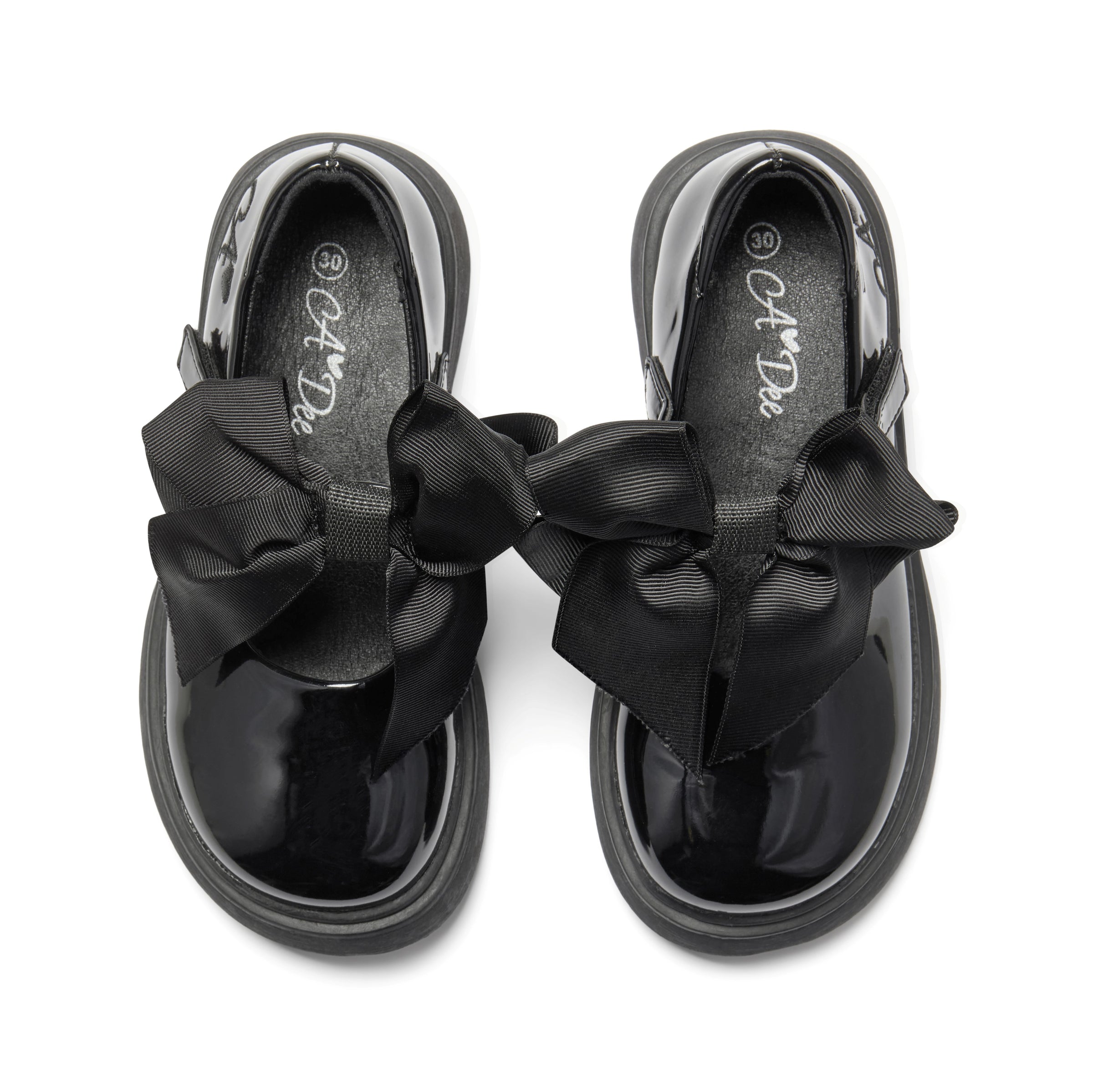 ADee Girls LYRA Black School Shoes