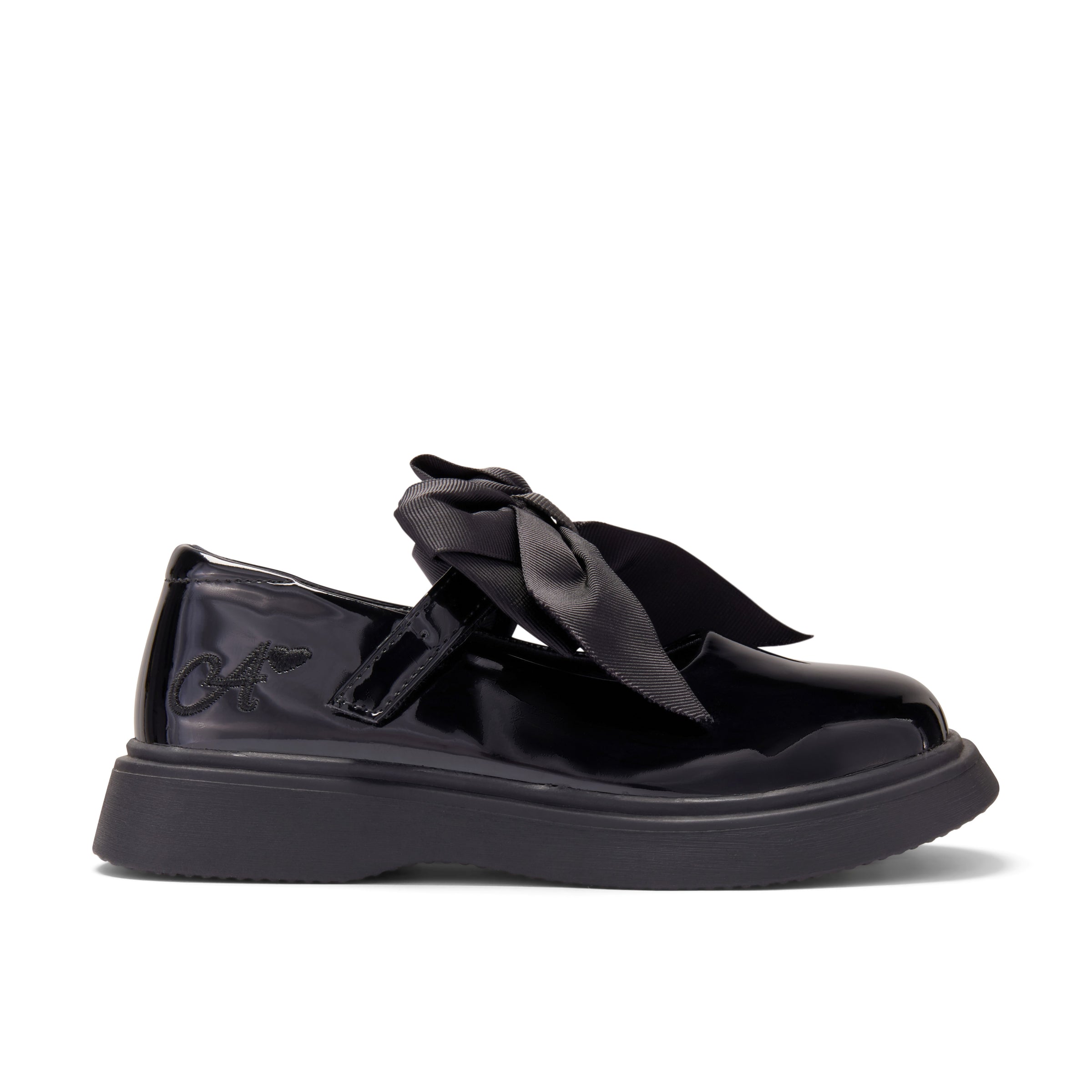ADee Girls LYRA Black School Shoes