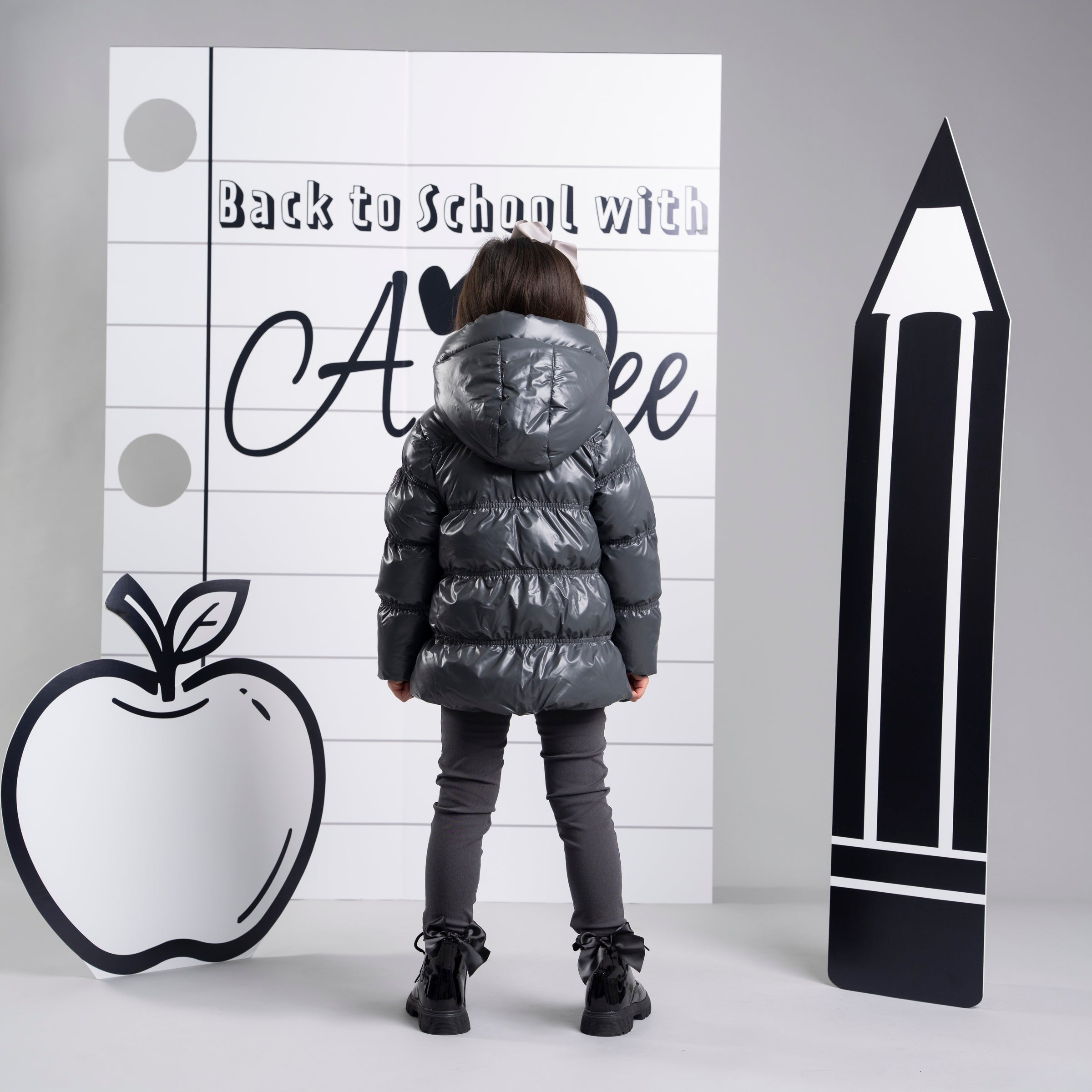 ADee Girls LUNA Grey Short School Jacket