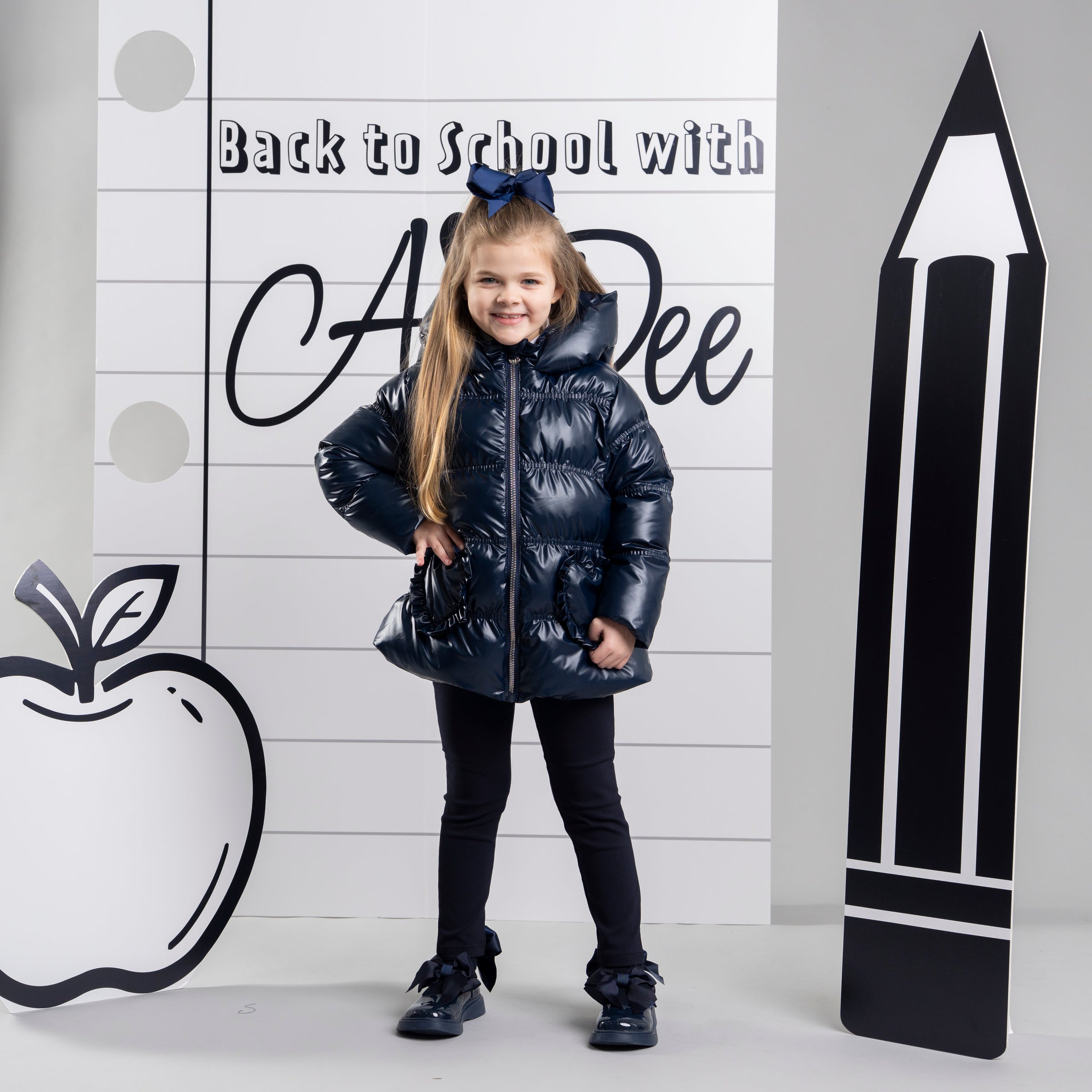 ADee Girls LUNA Navy Short School Jacket