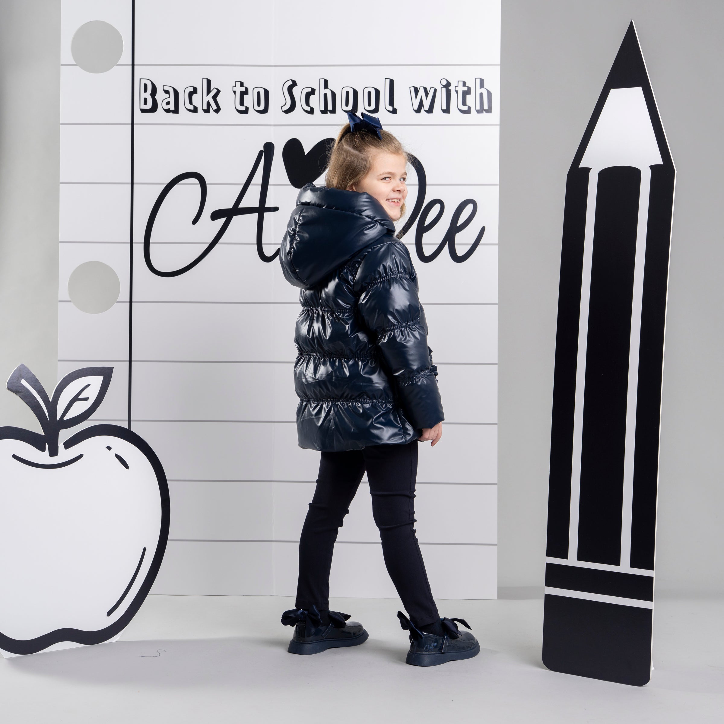 ADee Girls LUNA Navy Short School Jacket