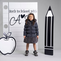 ADee Girls RHEA Grey Long School Jacket