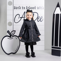 ADee Girls NOVA Black School Raincoat