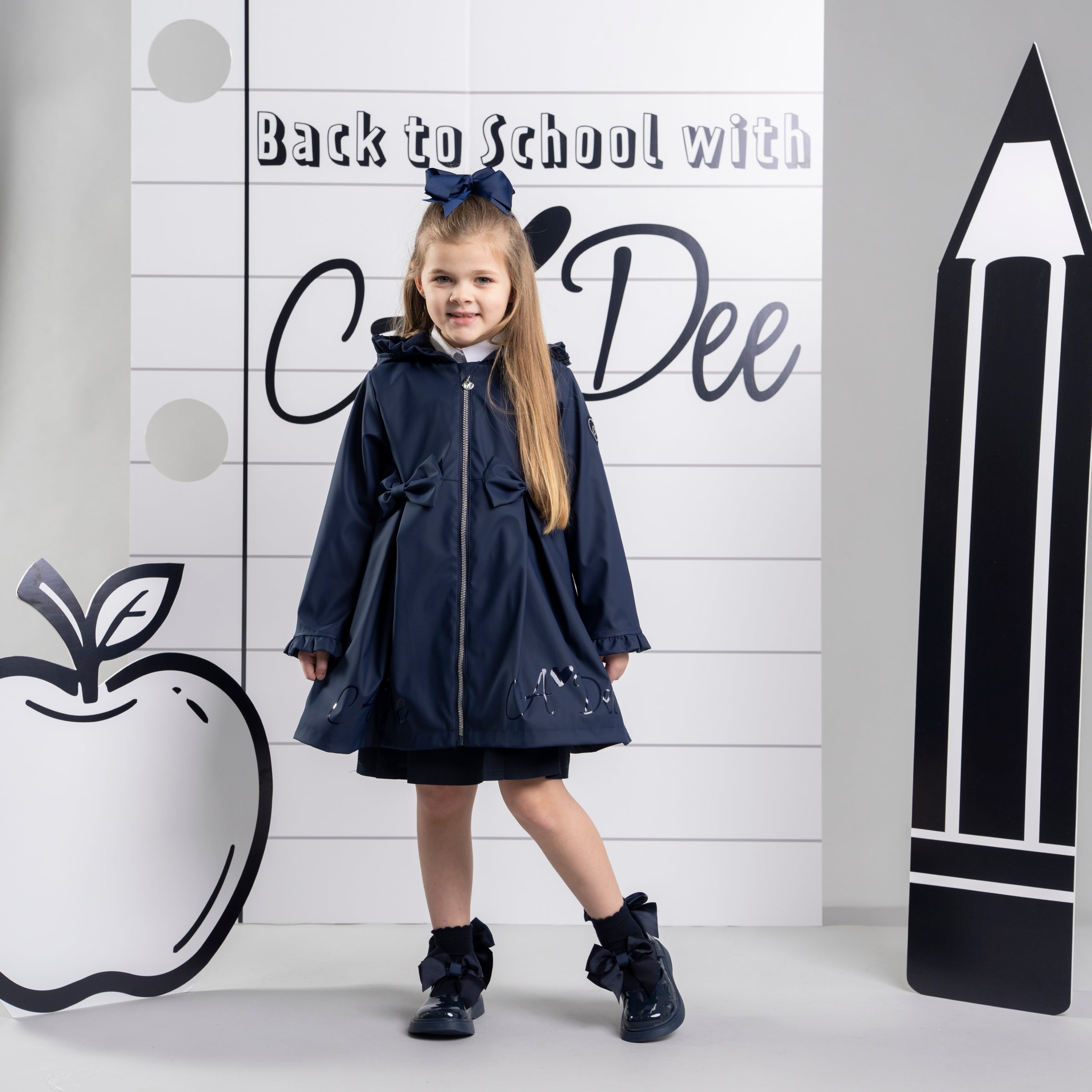 ADee Girls NOVA Navy School Raincoat